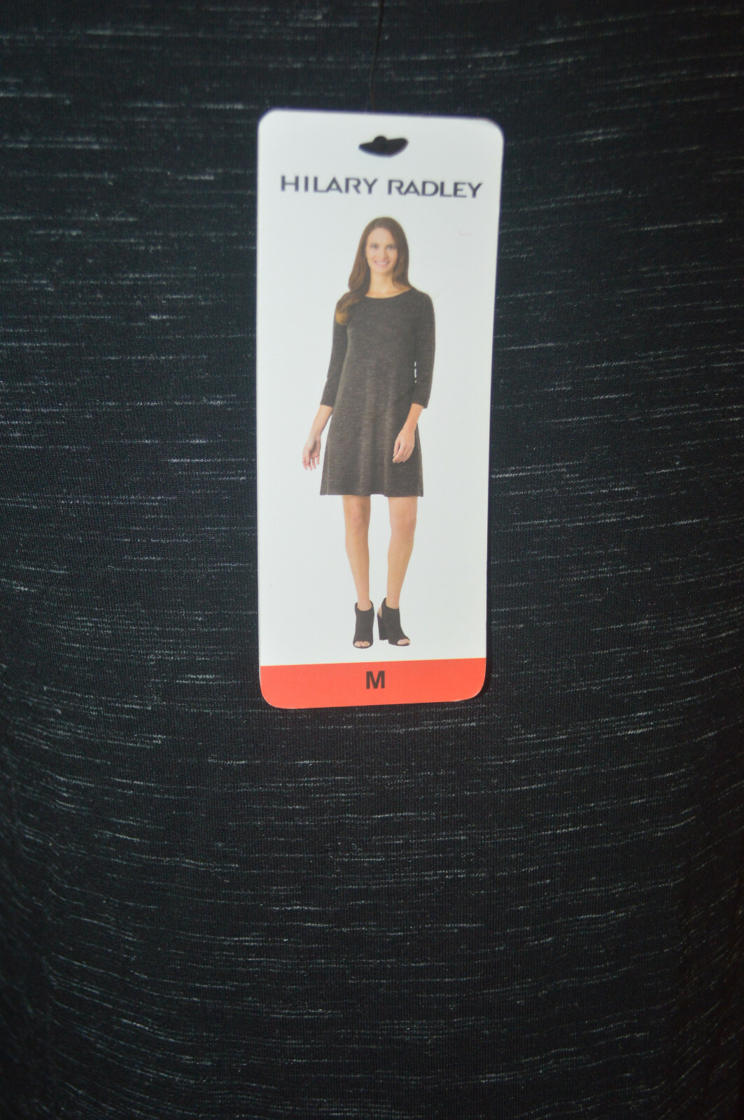Women’s Hilary Radley Black Blend 3/4 Sleeve Shift Dress Sizes M, XL