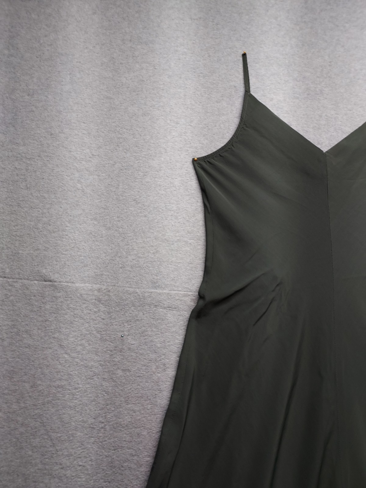 Scanlan Theodore Women Maxi Dress 6 Green Straps V Neck 100% Viscose Cocktail