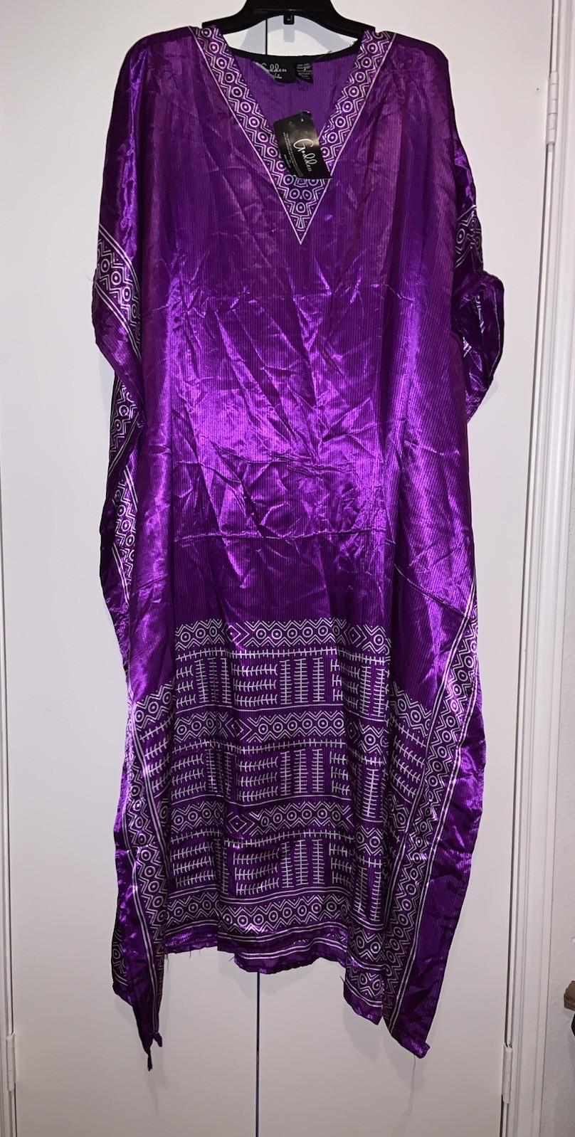 Goddess , Winlar long kaftan women satin dress one size Multi Colors