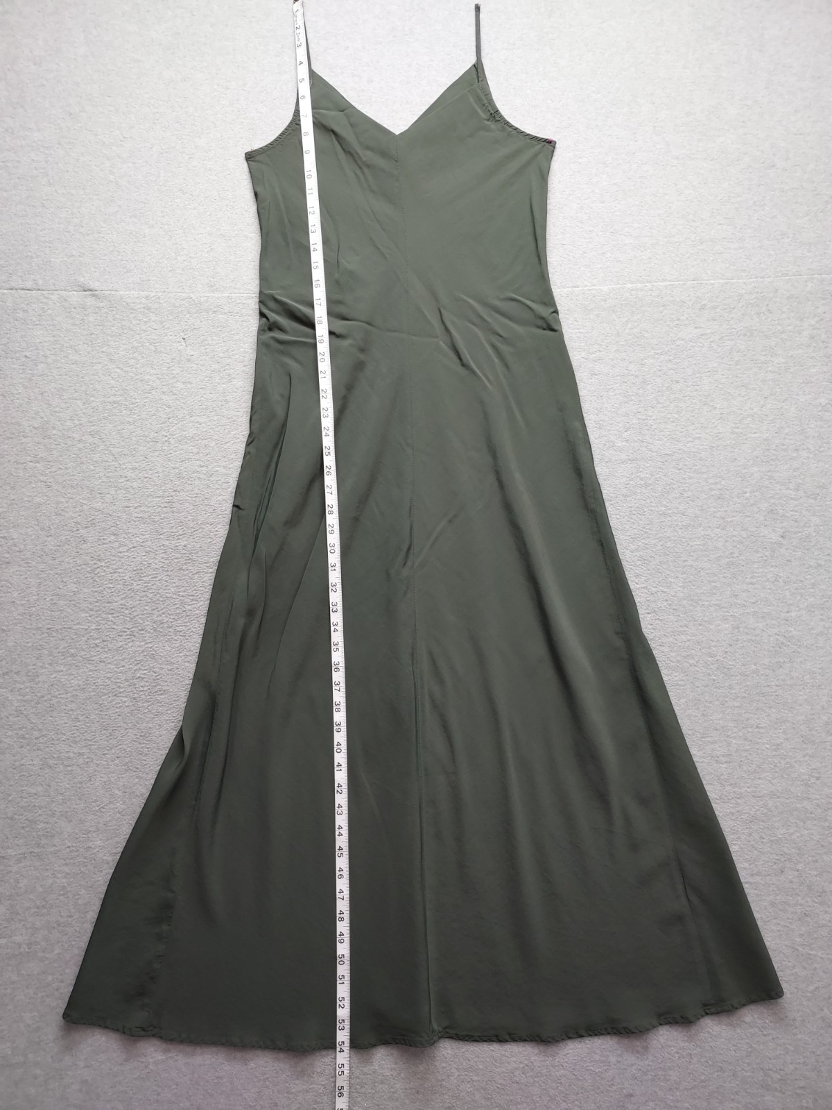 Scanlan Theodore Women Maxi Dress 6 Green Straps V Neck 100% Viscose Cocktail