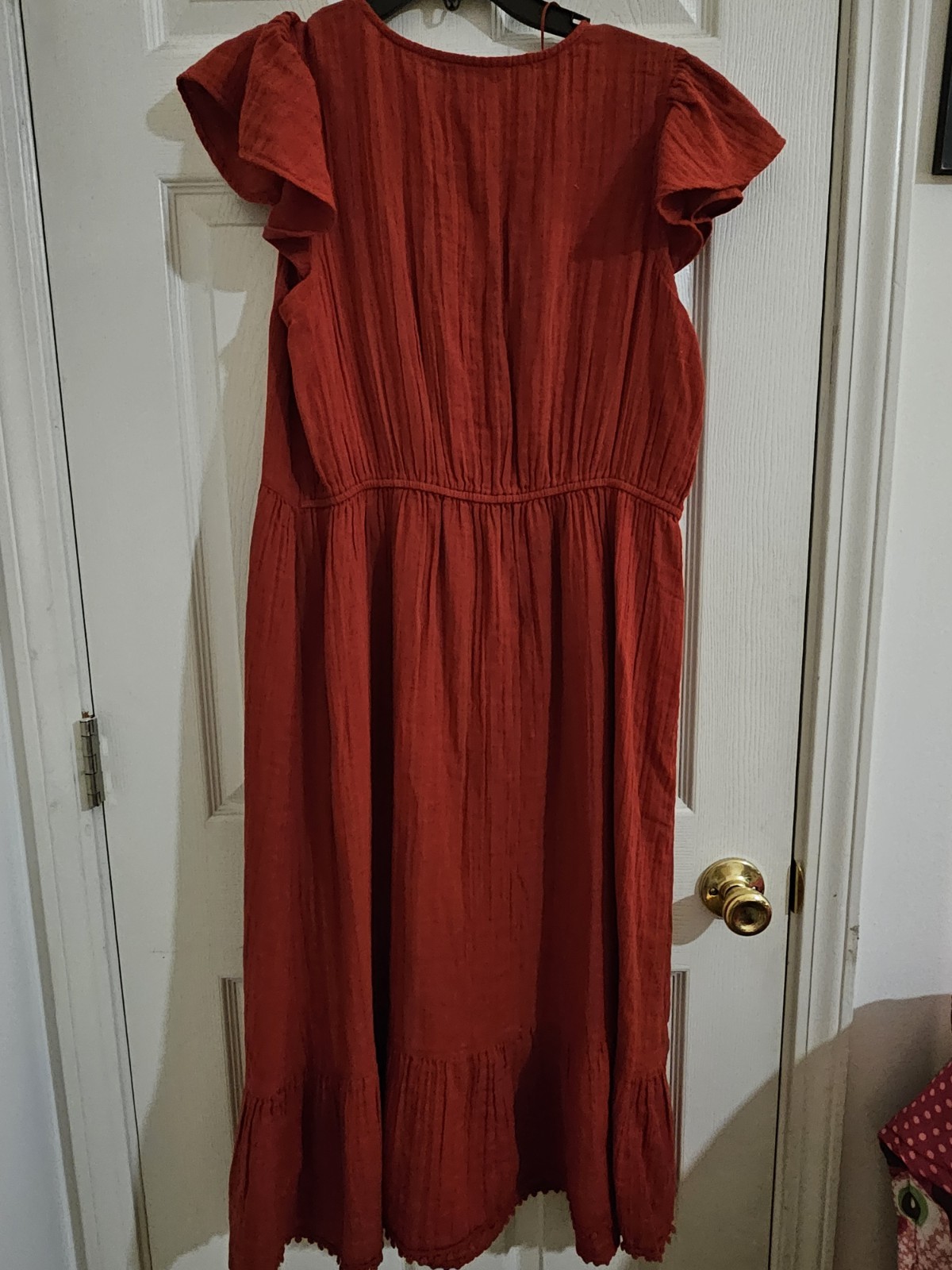 Time & Tru Women’s Red Summer Dress Empire Waist Size M (8-10)