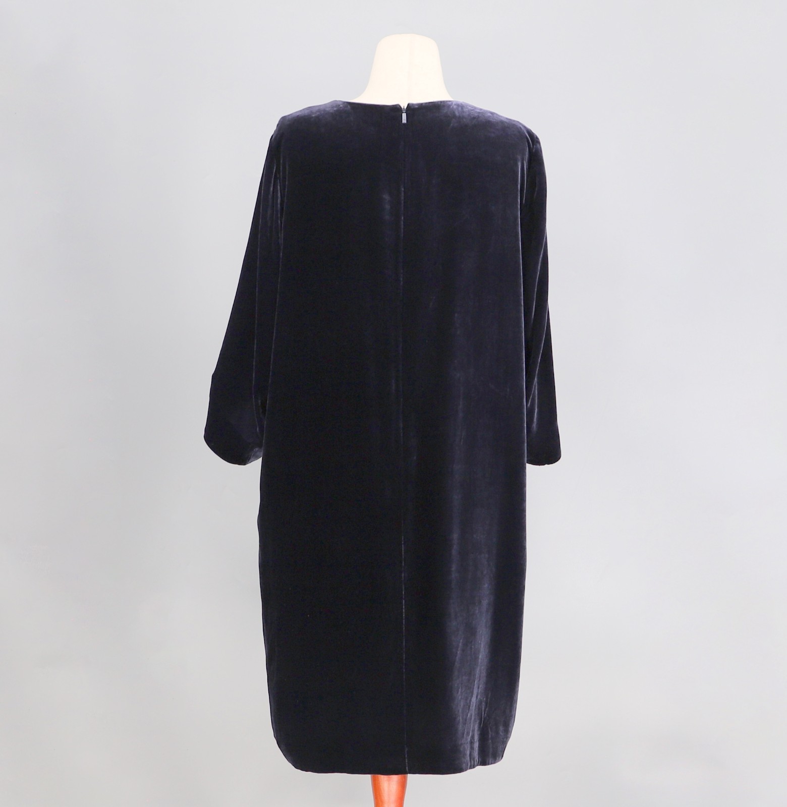 LAFAYETTE 148 NY Velvet Rayon Silk Dress in Dark Purple Size 16