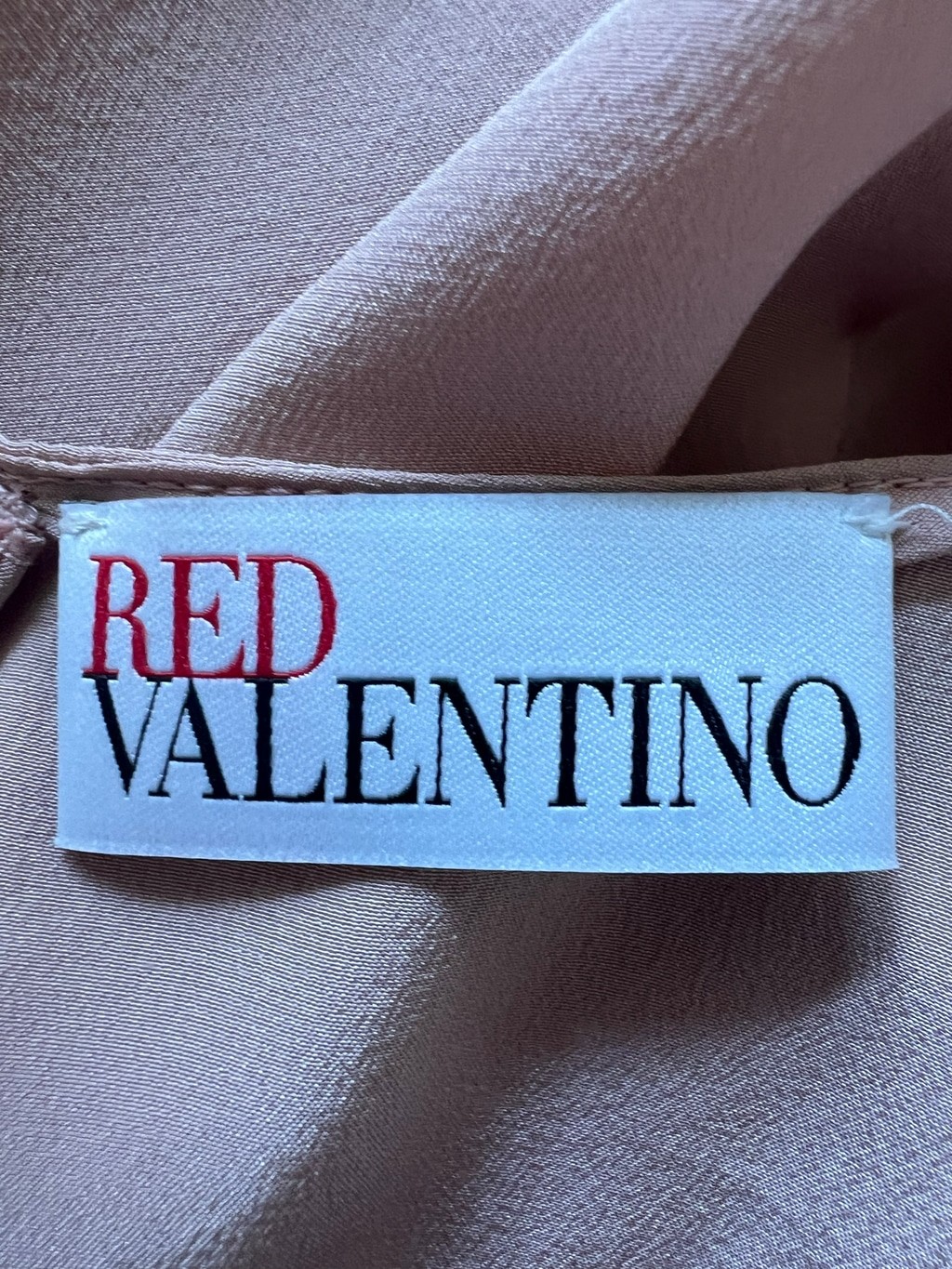 RED VALENTINO Pink Ruffle Silk Mini Dress Size 8 Feminine Boho Luxury
