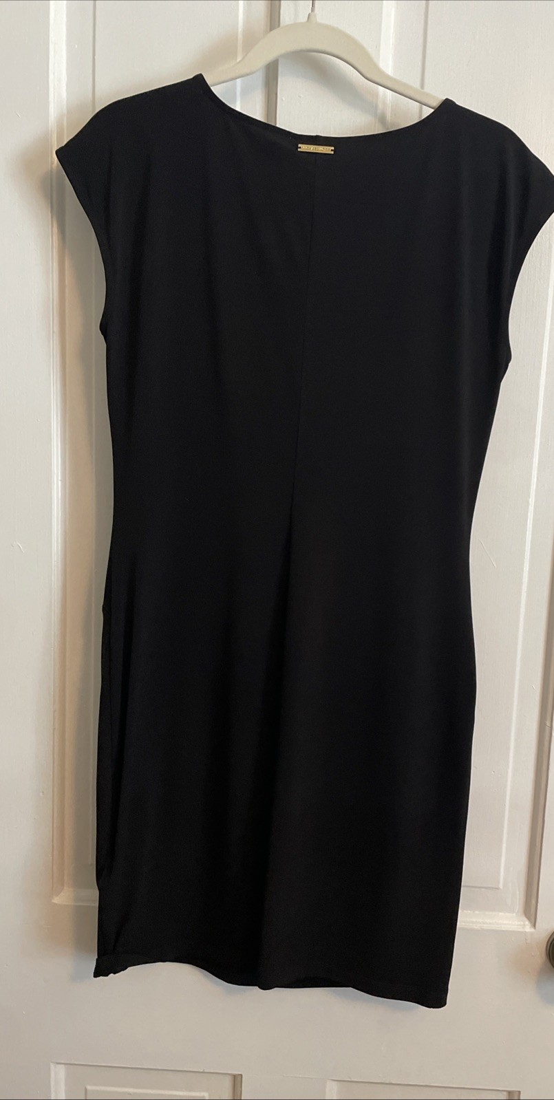 Michael Kors Women’s Black Dress Size Med Cap Sleeves Knee Length Stretch NWT