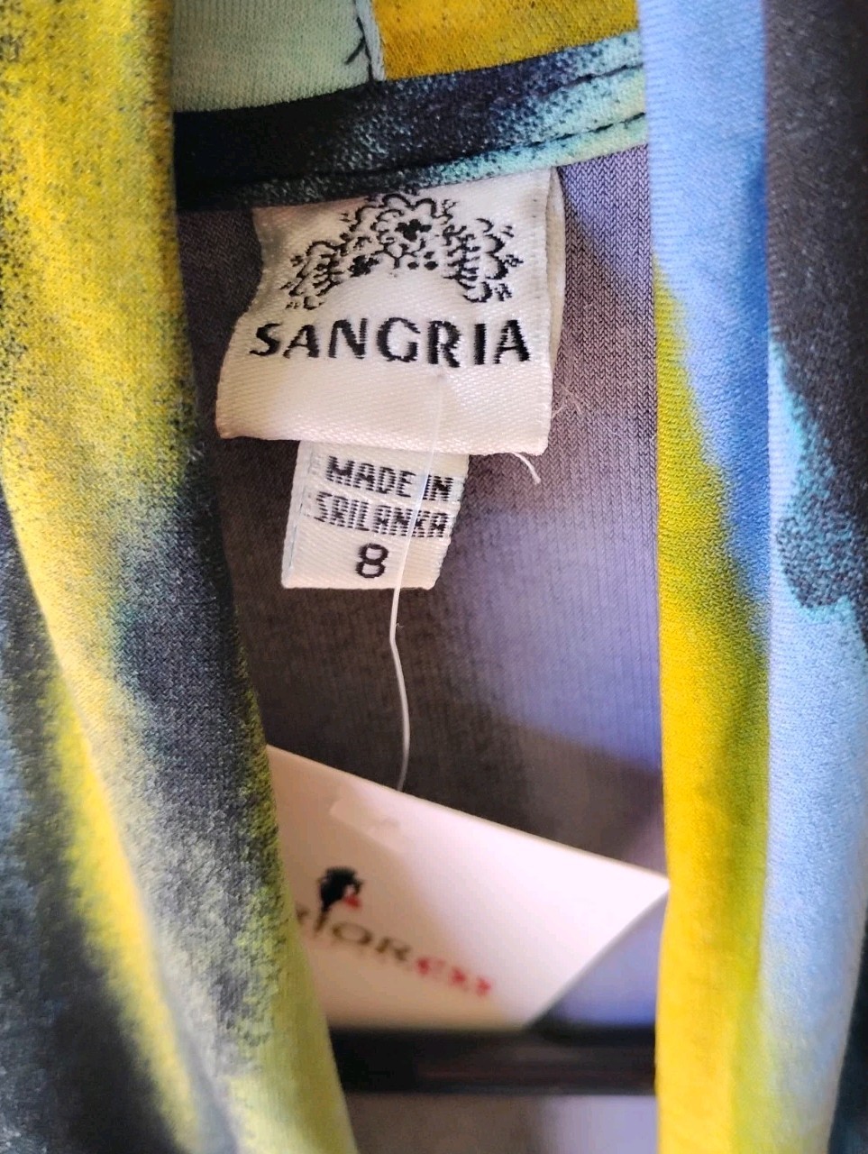 SANGRIA Multicolor Women’s Cap Sleeve Long Dress NEW