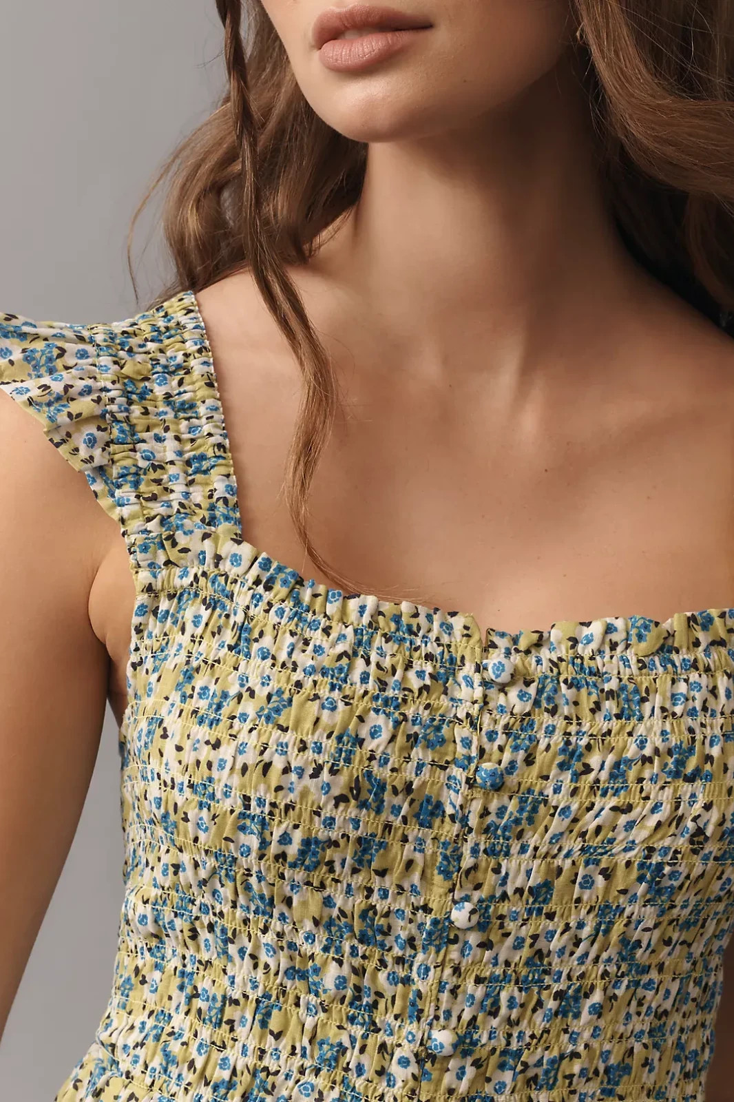 Anthropologie- Peregrine Square-Neck Midi Dress