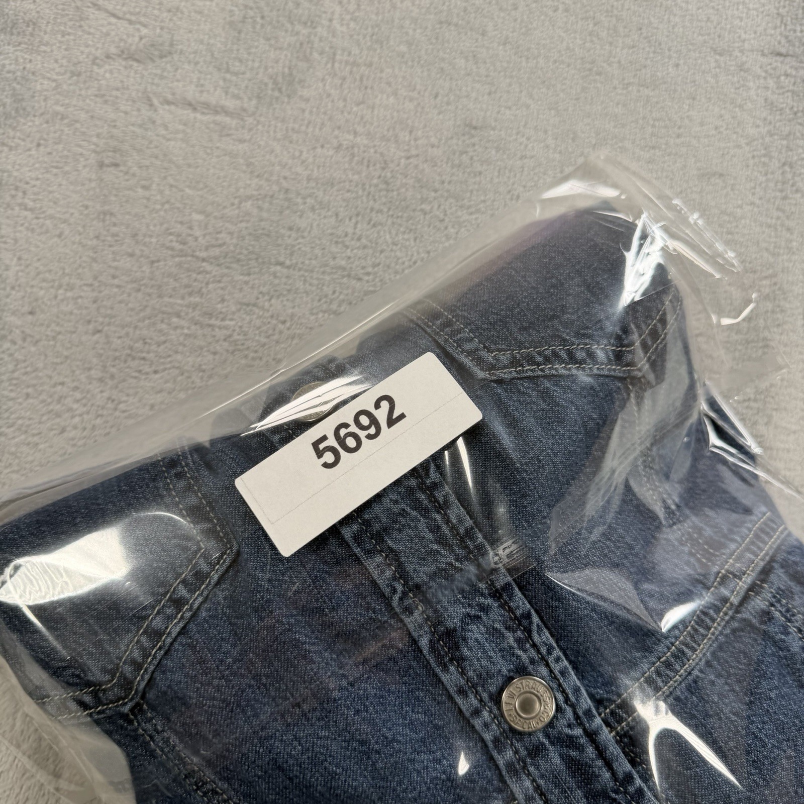New Levi’s Ellie Denim Dress Snap Buttons Womens Large Blue Western Cotton