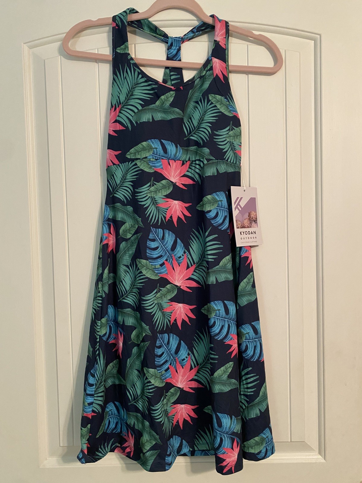 KYODAN Outdoor Women’s S Floral Racerback Sleeveless Sun Dress Athletic NWT