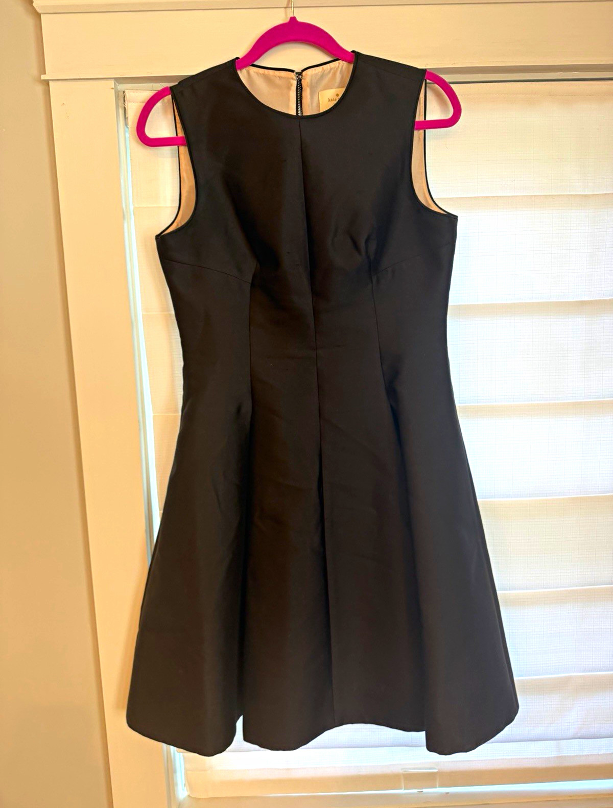 kate spade new york Black Solid A-Line Dress Round Neck Sleeveless size 6