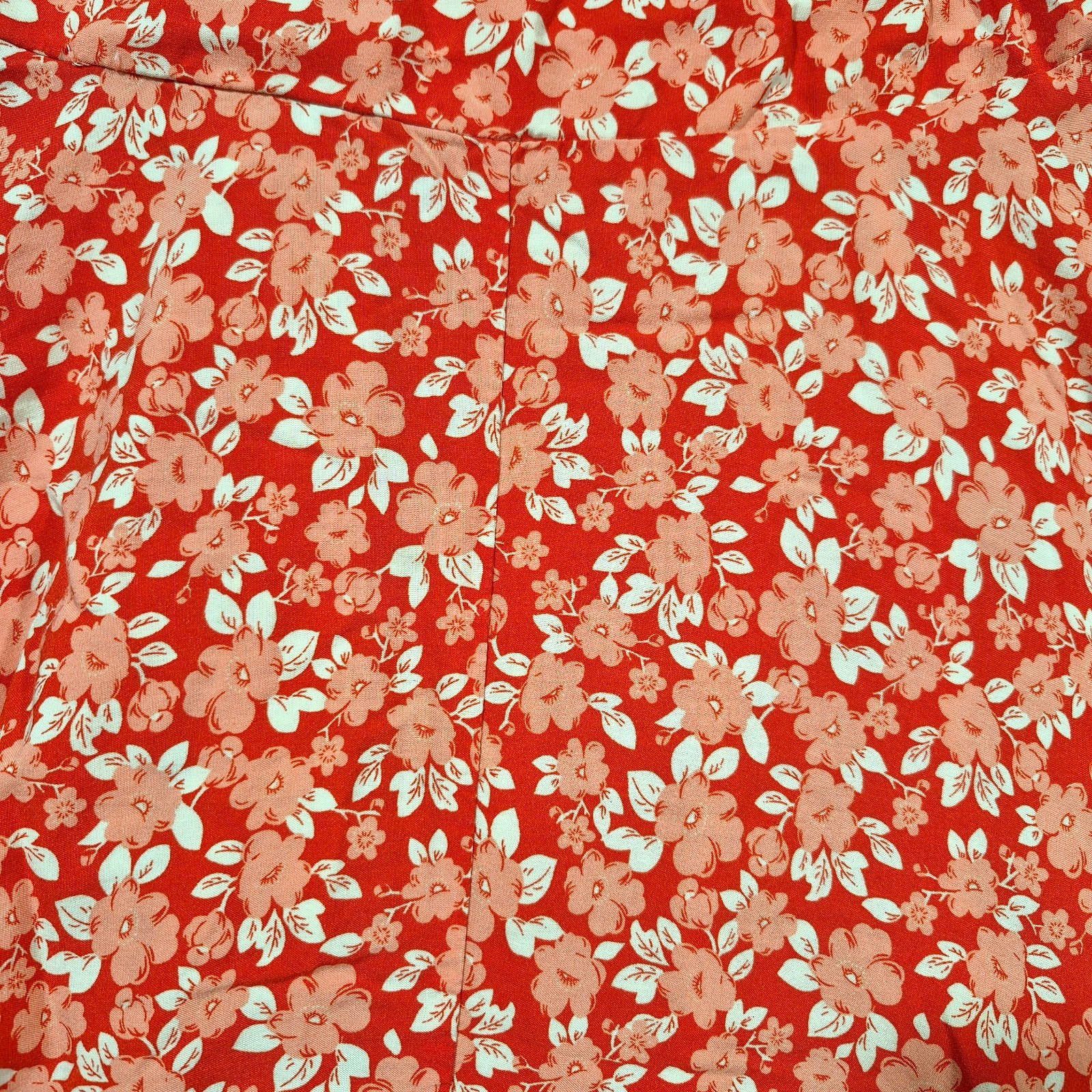Gap Floral Sundress Women’s Small Orange White Fit & Flare Vacation Summer Boho