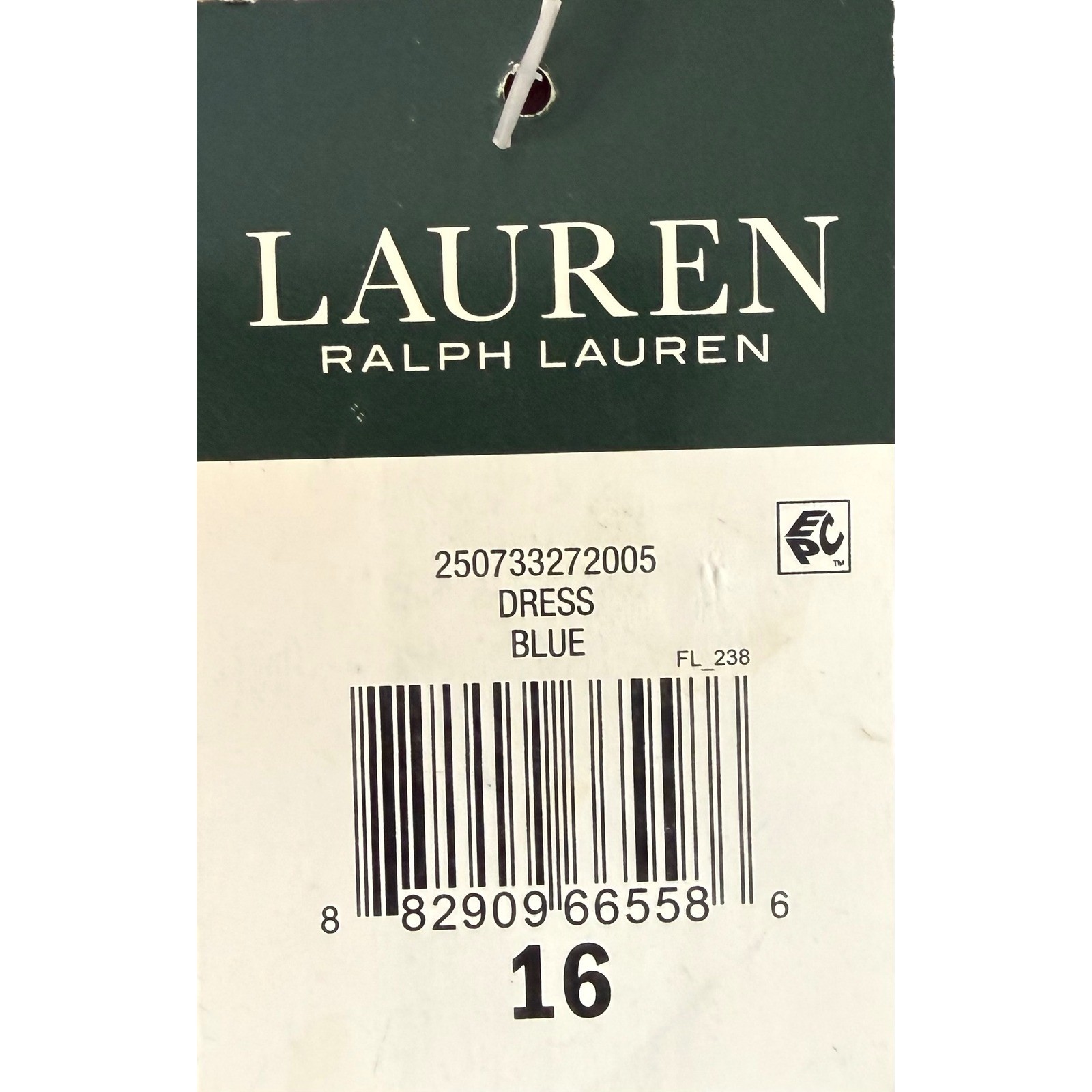 Lauren Ralph Lauren Blue Faux Wrap Dress Jersey Sheath Size 16 NWT