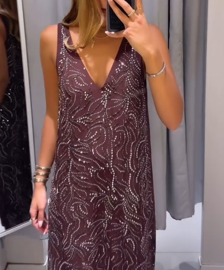 NWT H&M Rhinestone-embellished Dress Burgundy Red 1253886001 XS, S, M, L, XL