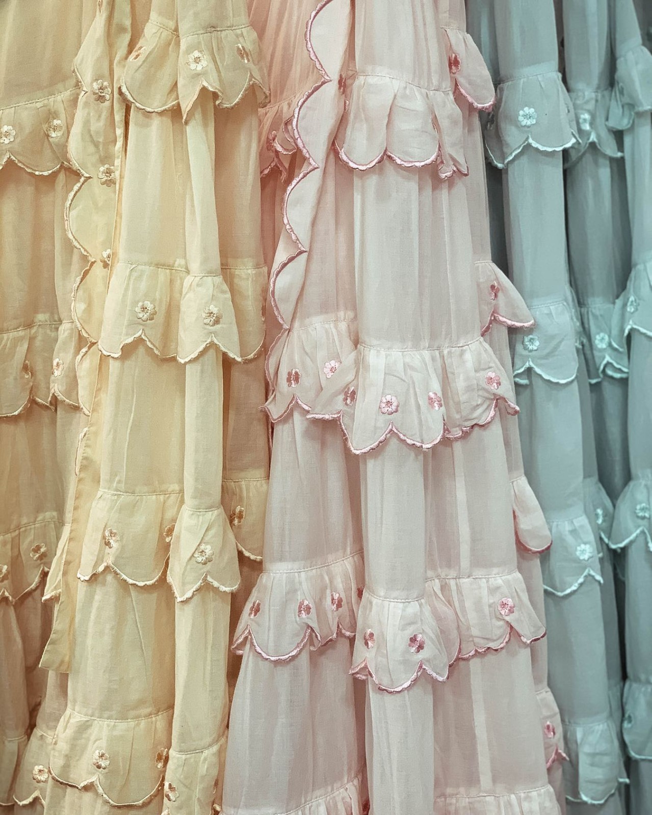 Innika Choo ~ Iva Biigdres Scallop Maxi Gown Dress Butter Creme 3 ~ 14 16 18 20