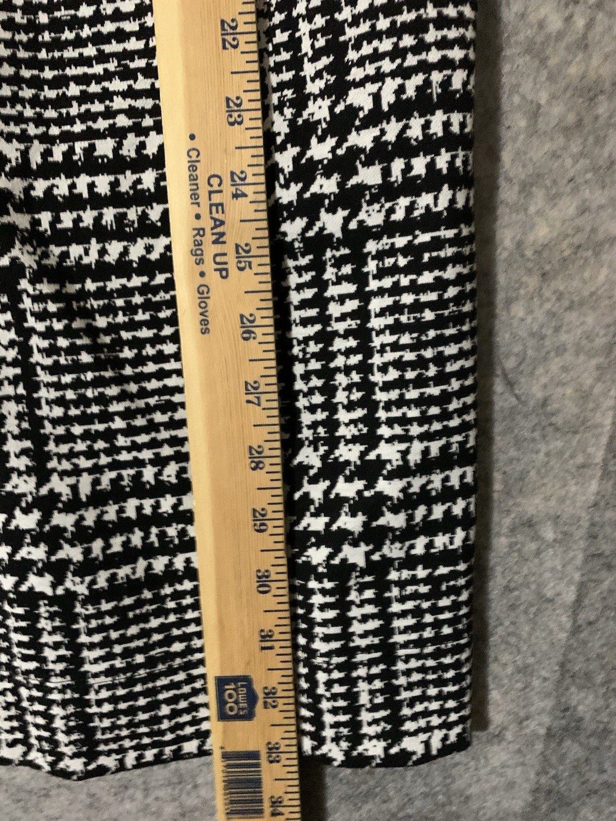 NWT Loft Sz 0 Houndstooth Plaid Mini Dress Black White Stretch Pockets