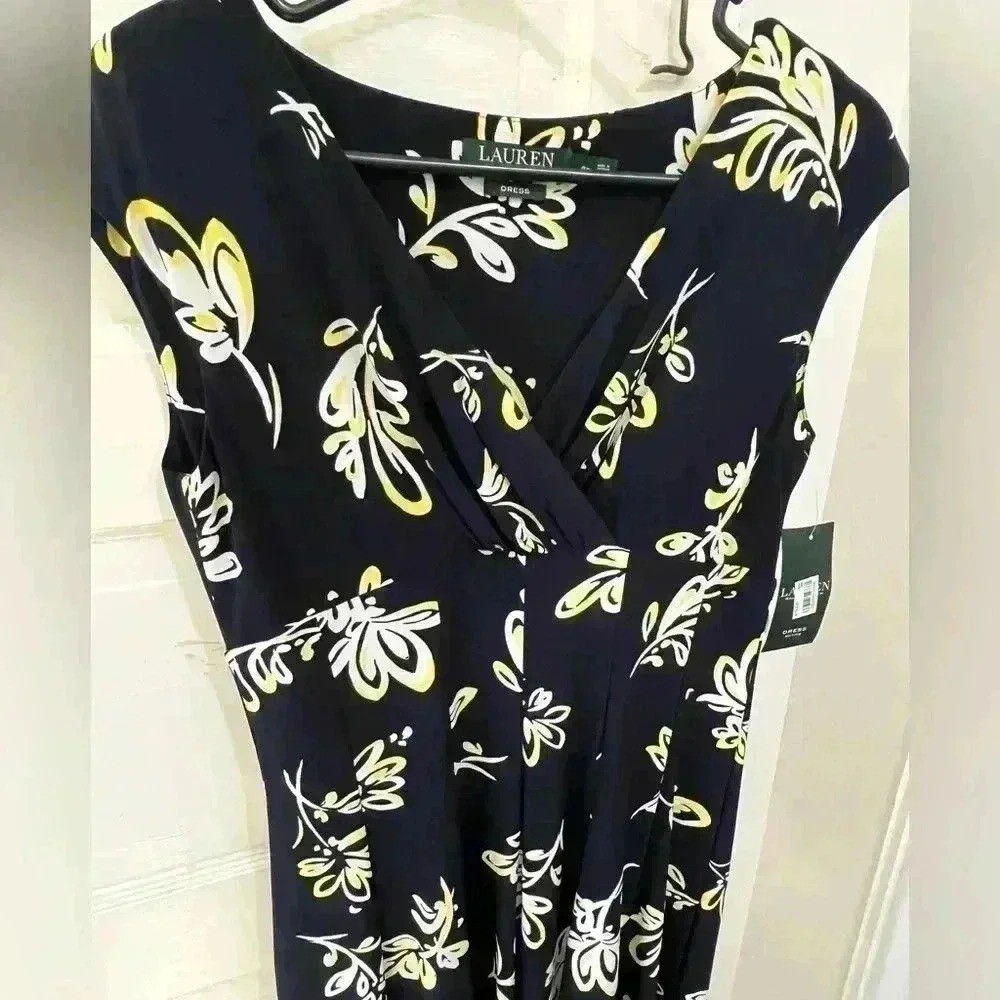 NWT ralph lauren polo spring floral cap sleeve dress