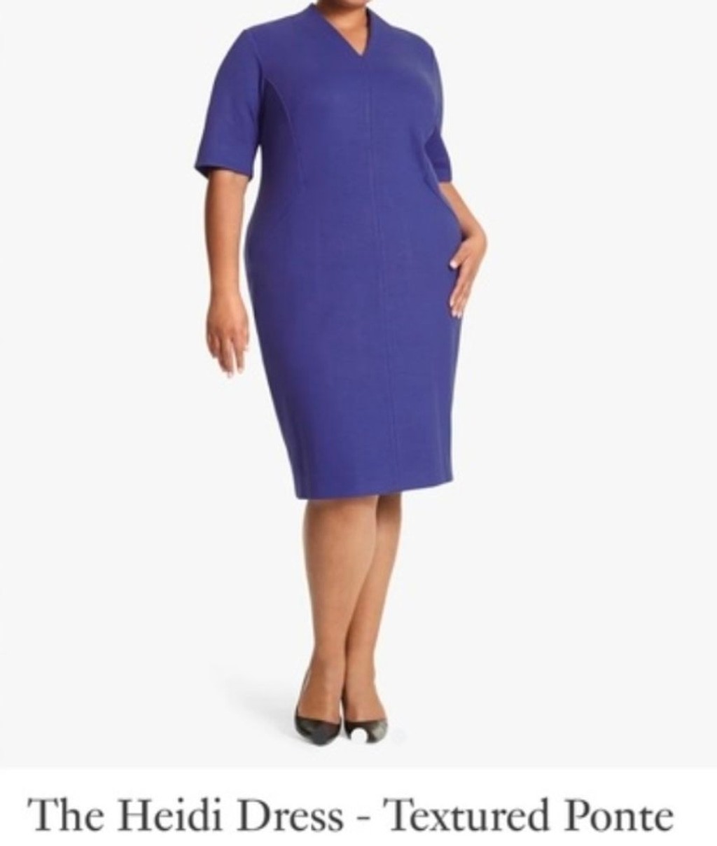 M.M. Lafleur Heidi Dress Size +2 Textured Ponte Sheath Style