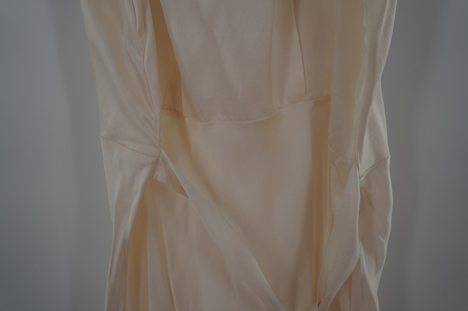 Vintage1930s 100% Pure Silk Hand-Embroidered Lace Shanghai Nightgown Ivory Sz 40