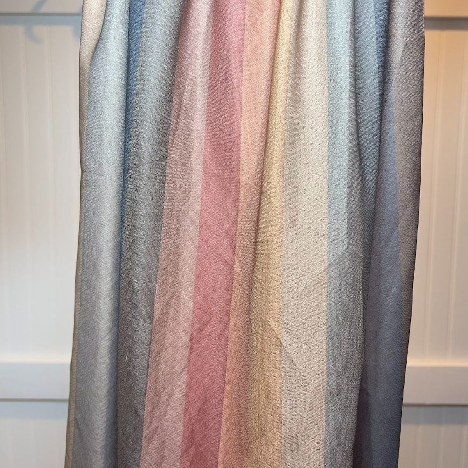 Toni Todd Dress Vtg Pride Rainbow Mod Disco Striped Long Sleeve Buttons Belted