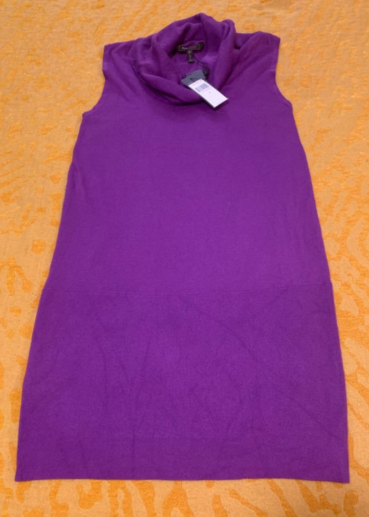 BCBG Max Azria Casual Sleeveless Cowl Neck Sweater Dress NWT Small UltraViolet