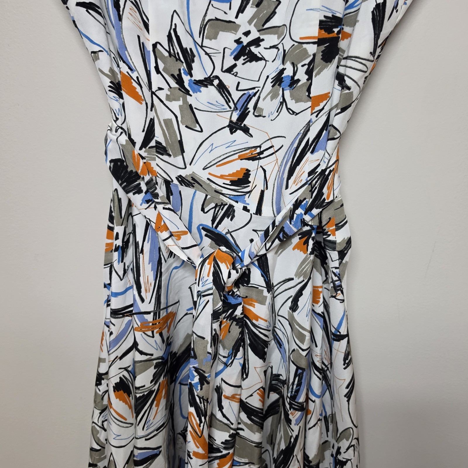 M.M. LaFleur The Diem My Dress Hi-Lo Washable Silk Sketchbook Floral Size 12