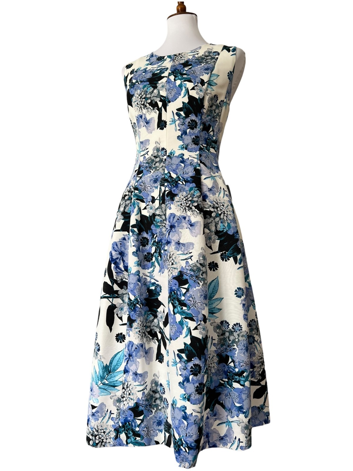 Plus Size 16 Dress 1X Fit Flare Retro Wedding Guest Cocktail Party Art To Wear
