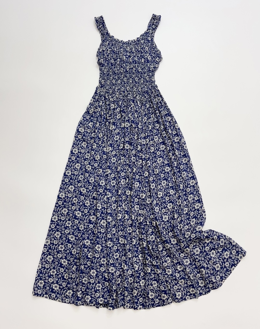 Women Doen Cotton Blend Floral Sleeveless A-line Midi Dress