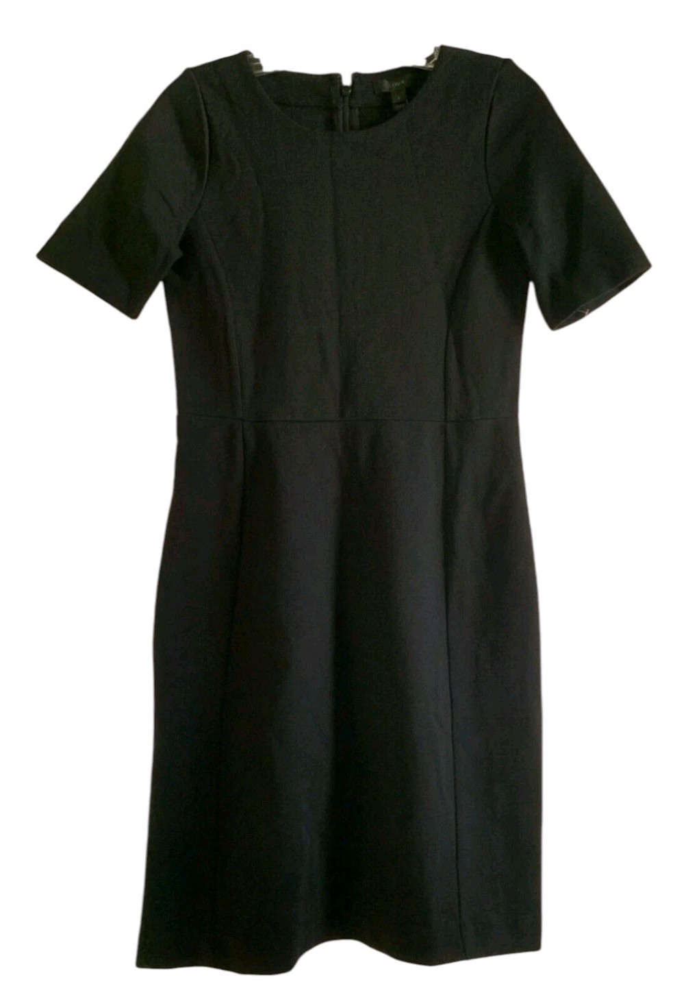 J Crew Wool Blend Dress Short Sleeve Crew Neck Sheath Black Size Women’s size 2