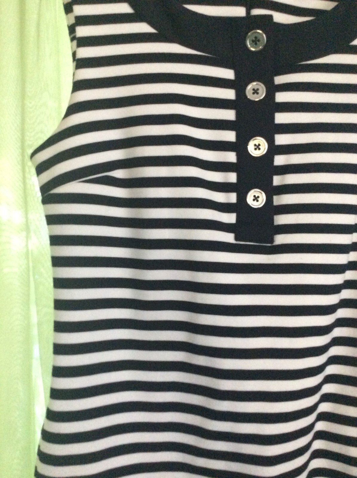 WOMEN’S SZ S PREMISE DRESS black & white Sleeveless Stripe pockets Retro NAUTICA