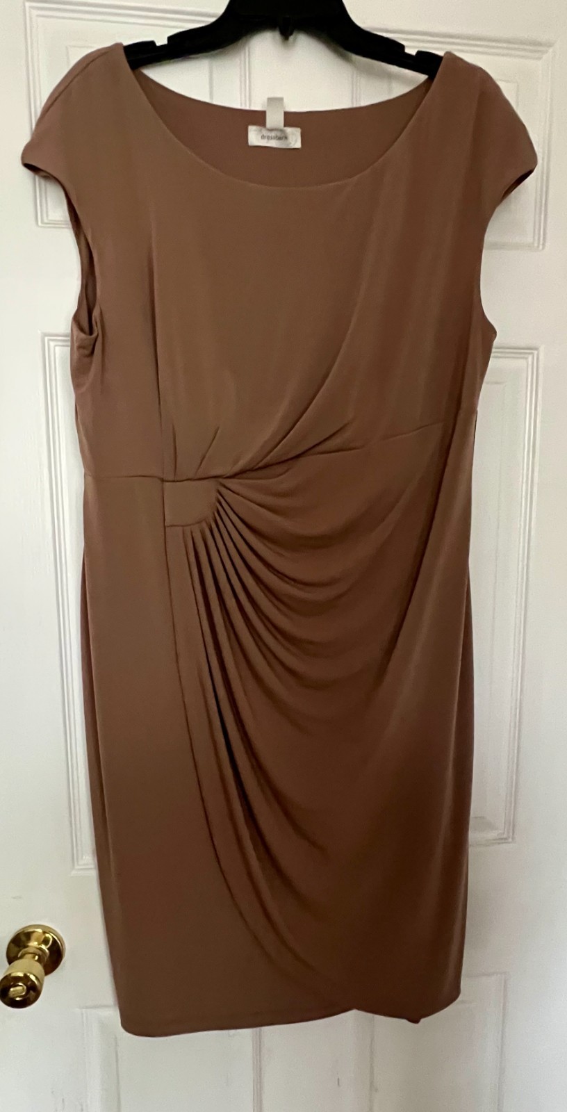 Dressbarn Cap sleeve Tan Dress – Size 16