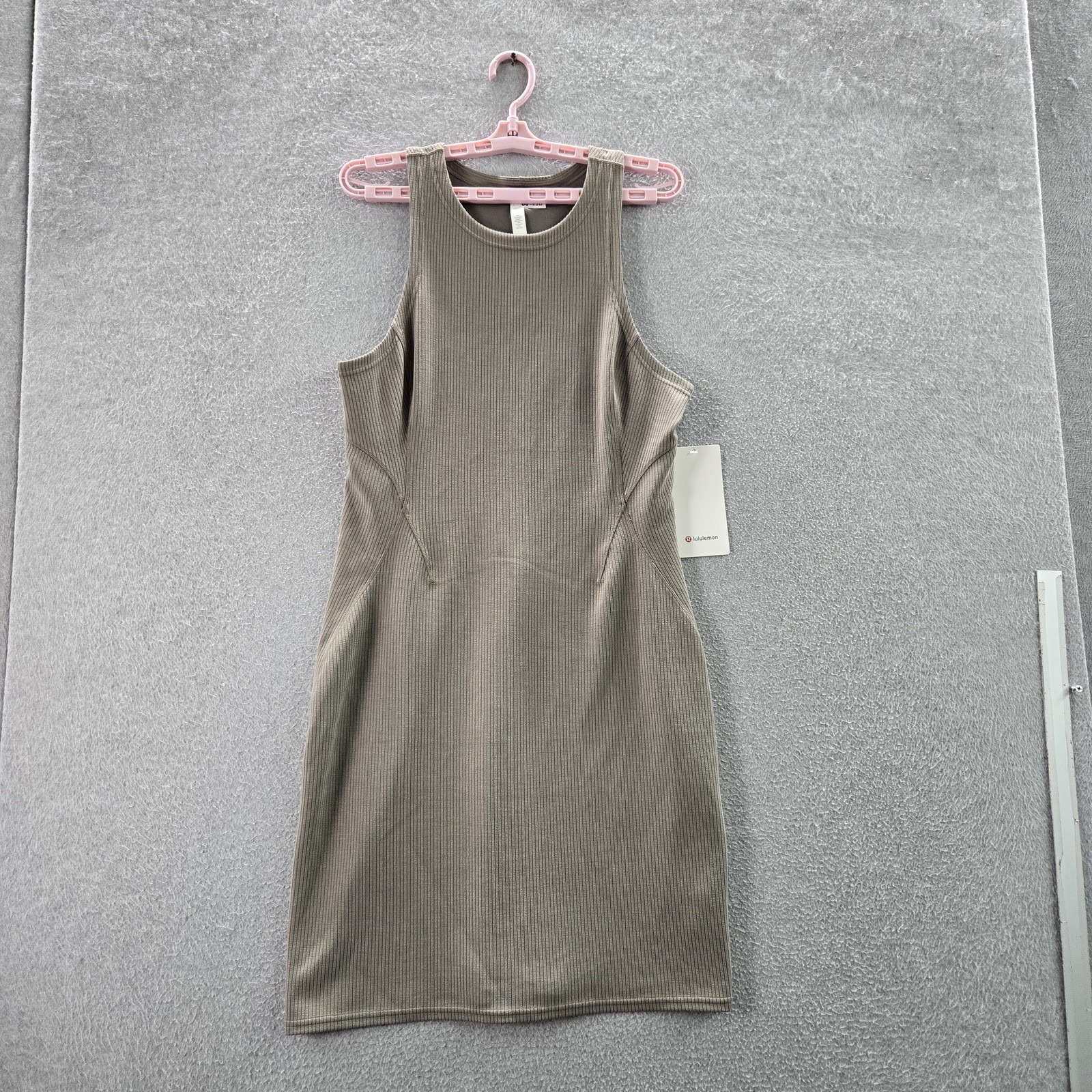 Lululemon Women Dress 12 Nomad Tank Dress Sheath Ribbed Softstreme Slim Fit