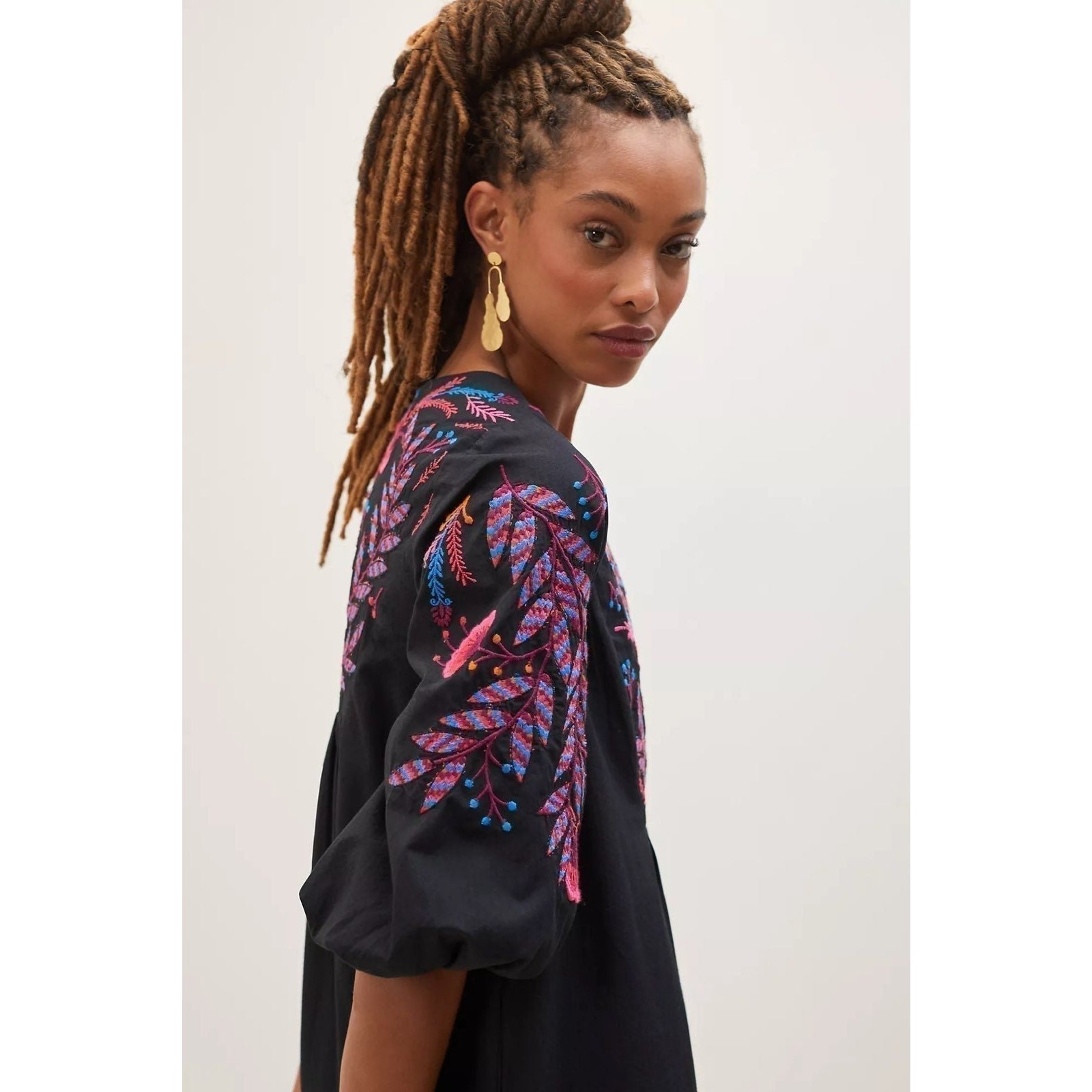 NWT❤️Anthropologie Maeve Embroidered Tunic Dress szL