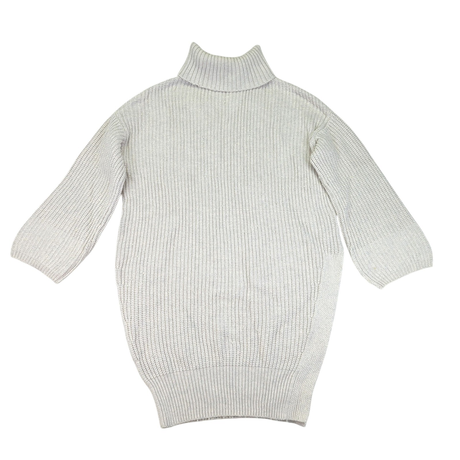 Moth Anthropologie Women’s Cream Knit Turtleneck Sweater Dress Size Small Winter