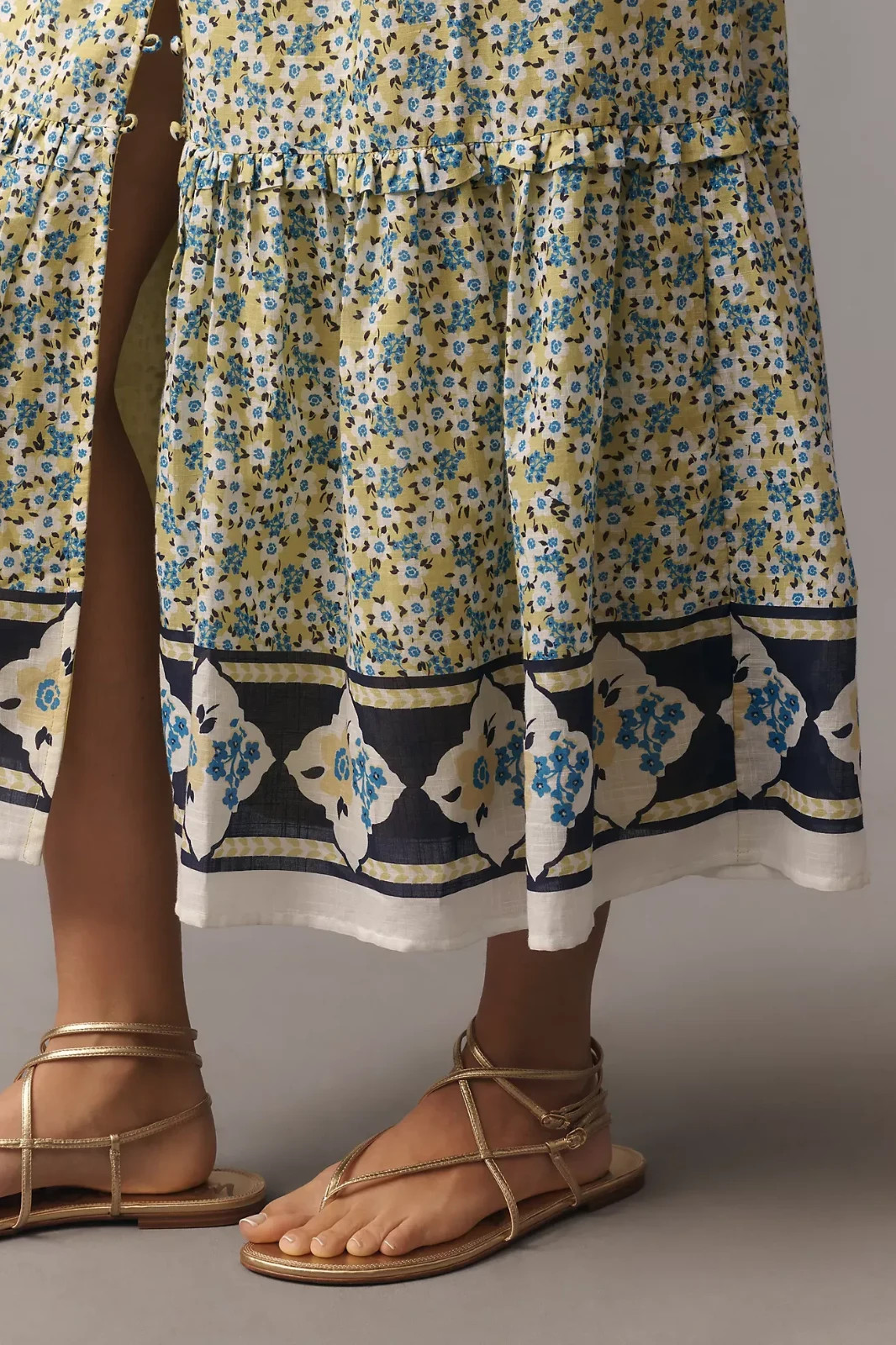 Anthropologie- Peregrine Square-Neck Midi Dress