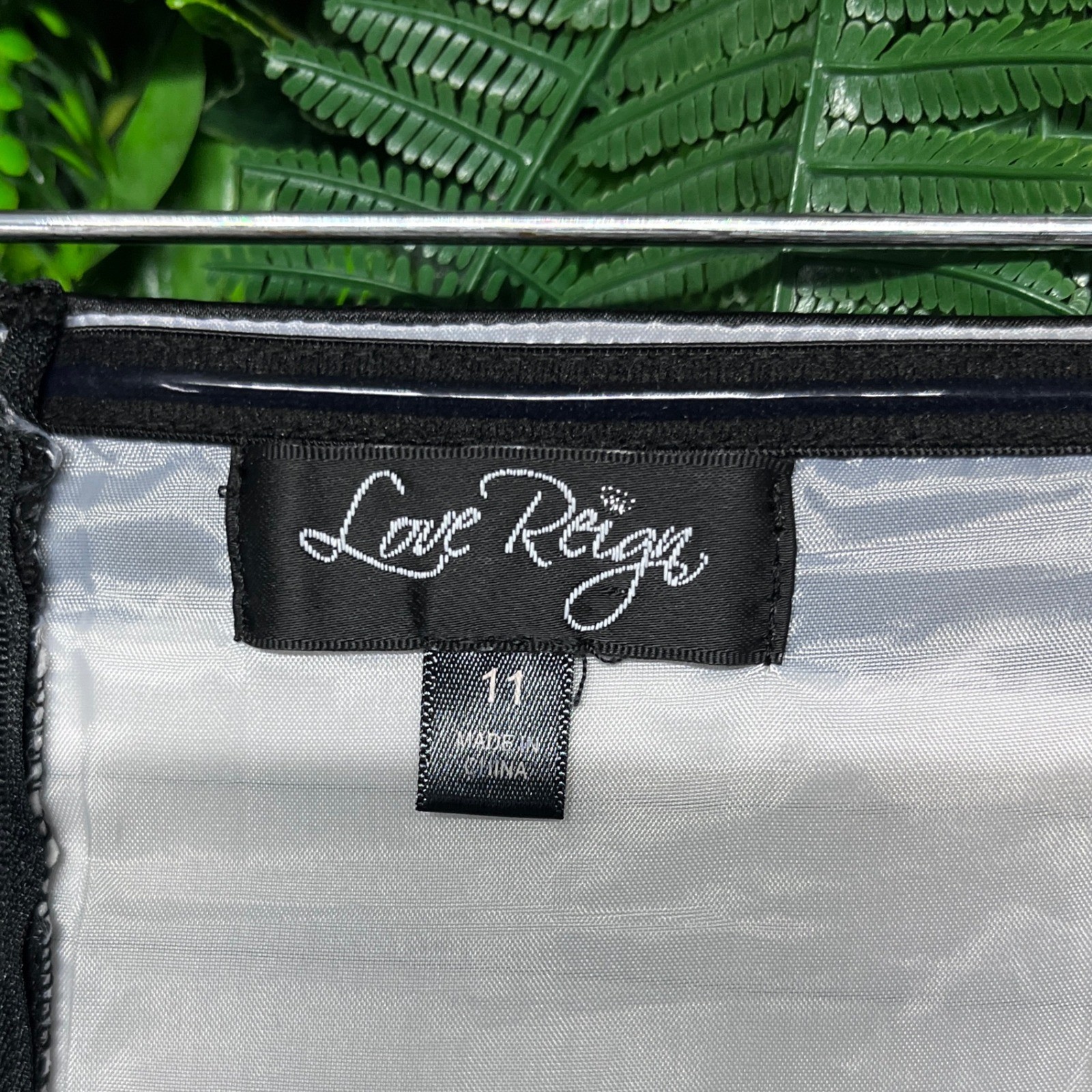 Love Reign Dress 11 Black White Strapless Rhinestone Belt Party Cocktail 3012