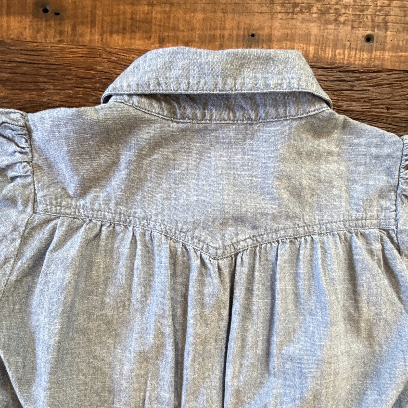 Levi’s Womens Chambray Shirt Dress Blue Button Front Cottagecore Western XS