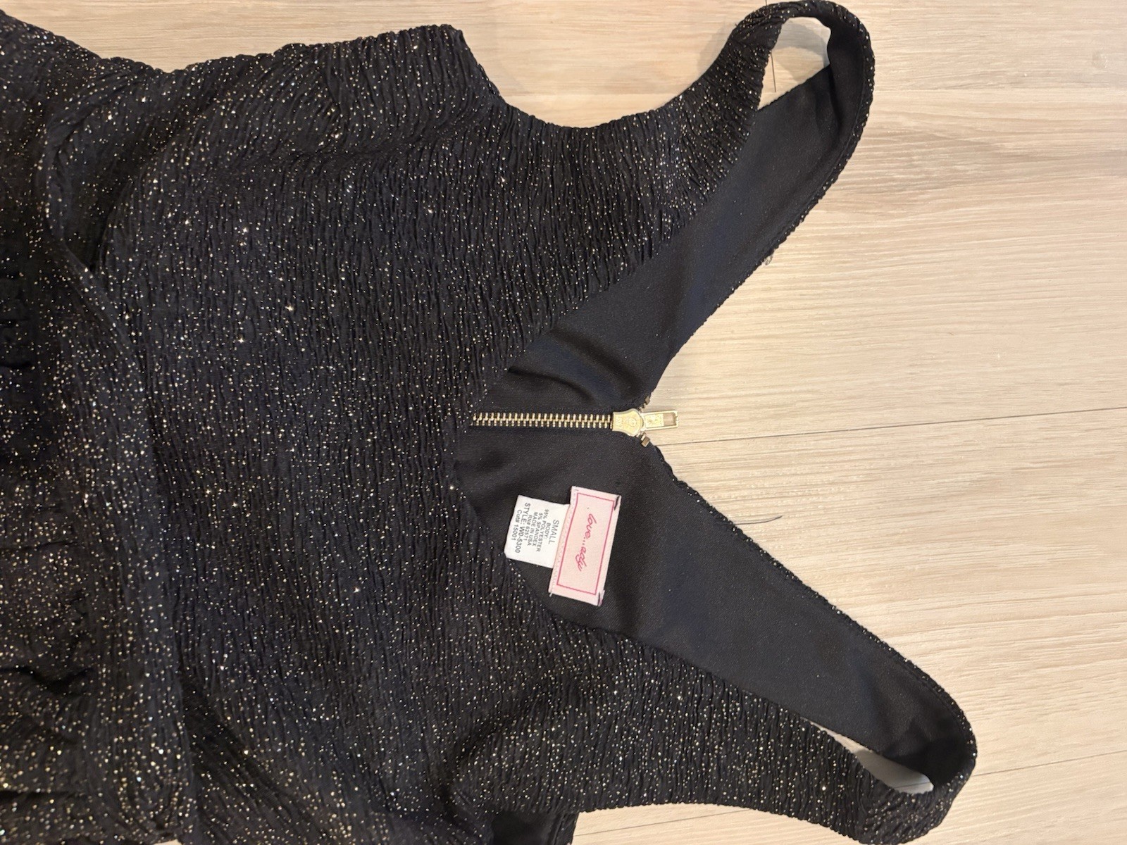 black glitter bodycon dress – size small