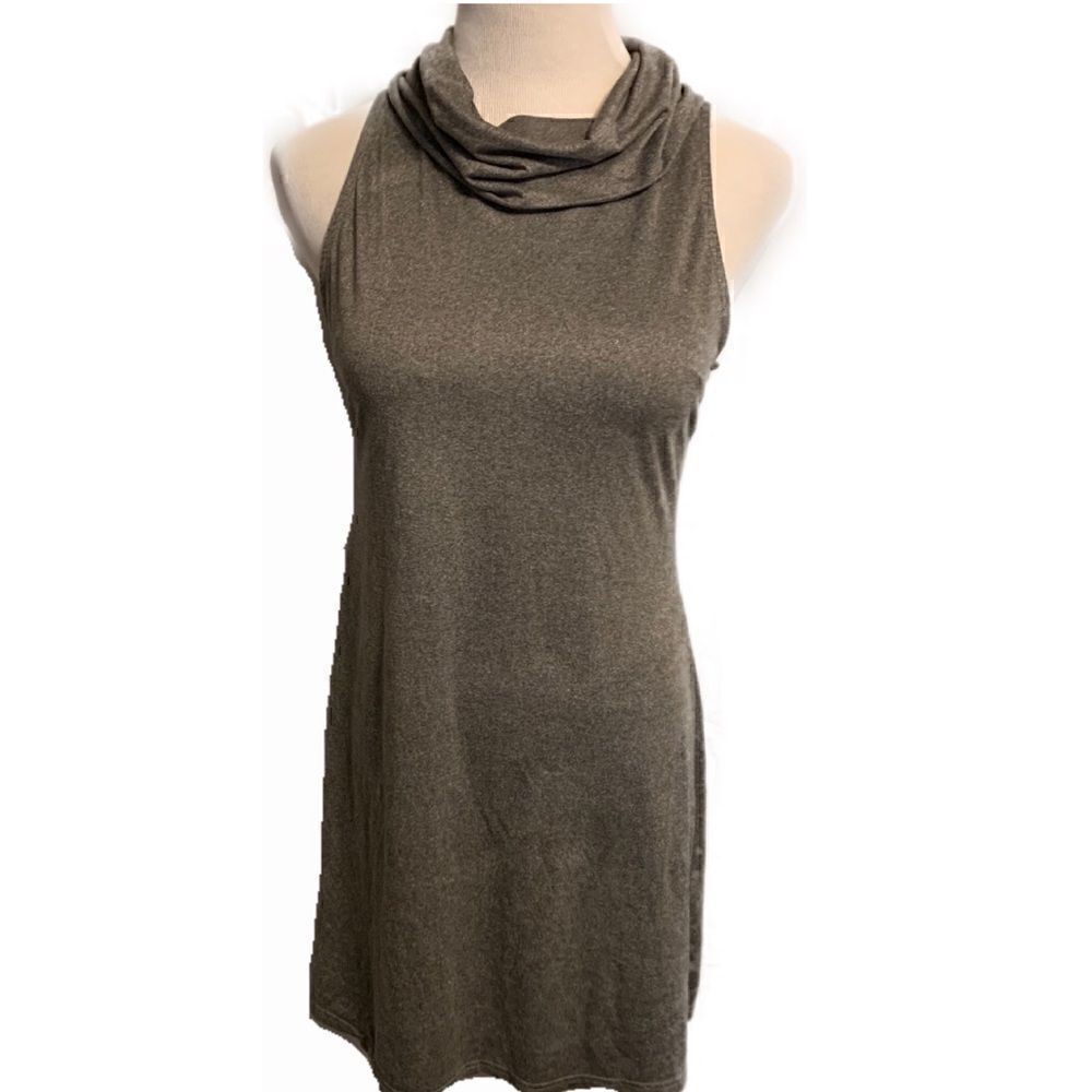 NEW PinkMink Sleeveless Gray Cowl Neck Dress Sz M