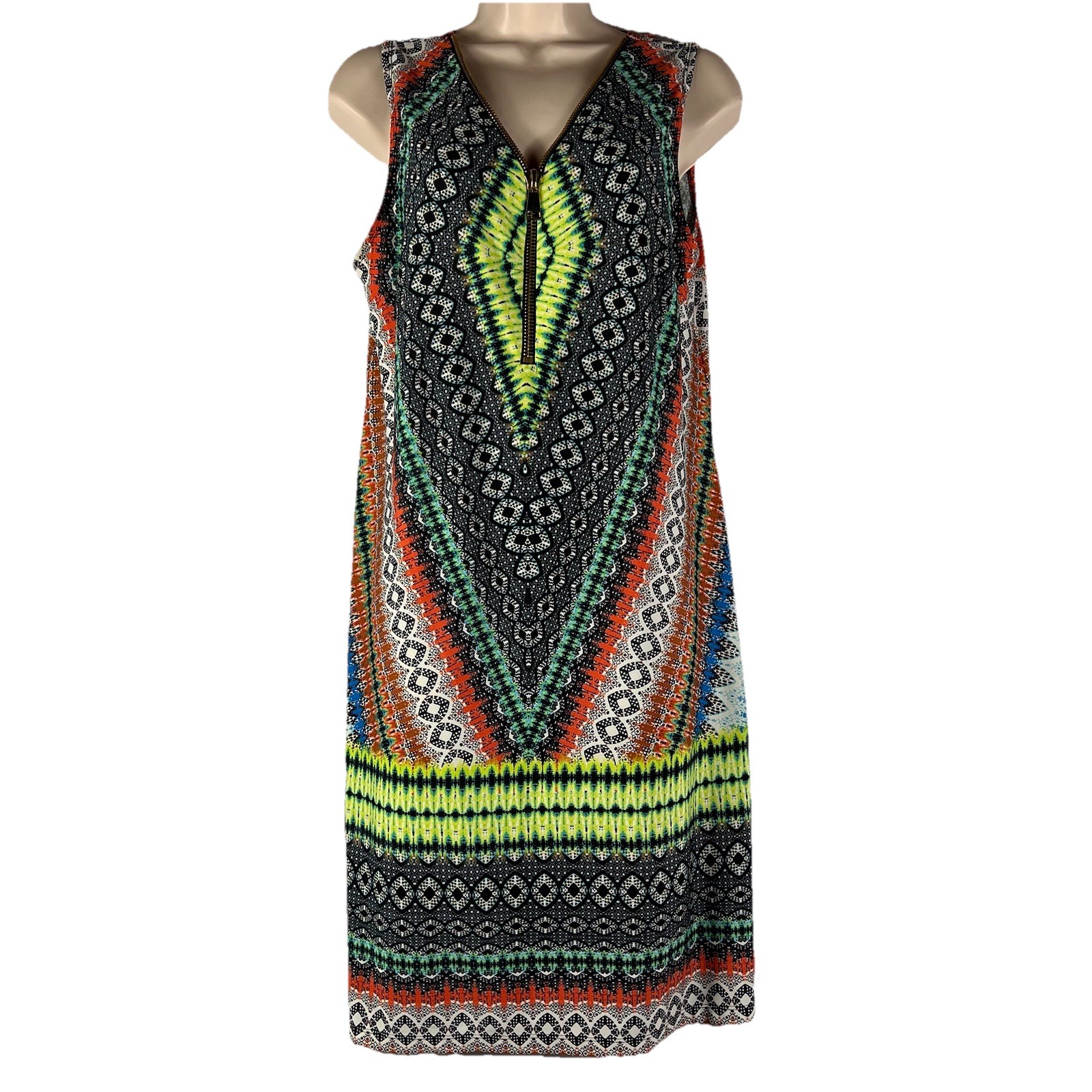 Dressbarn Shift Dress Women’s Medium Above Knee Sleeveless Lightweight Stretch