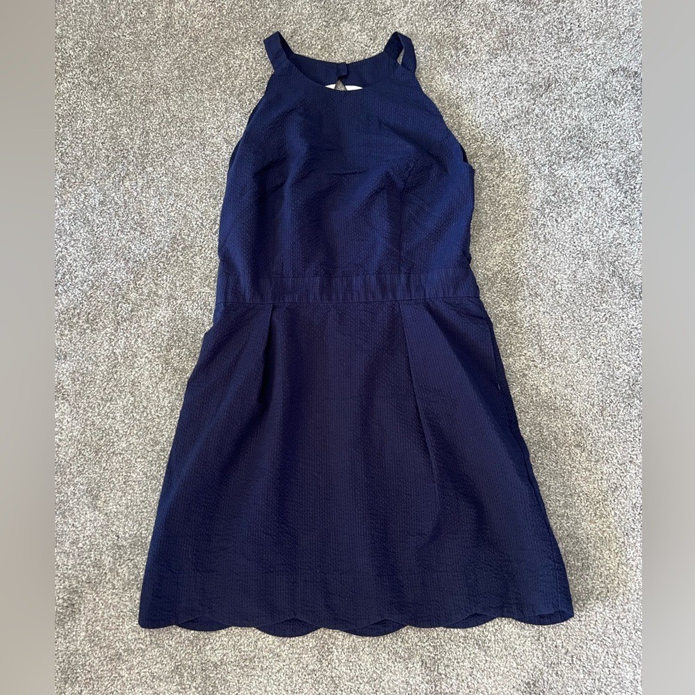 Lauren James dress womens large bevy blue mini classic preppy coquette summer