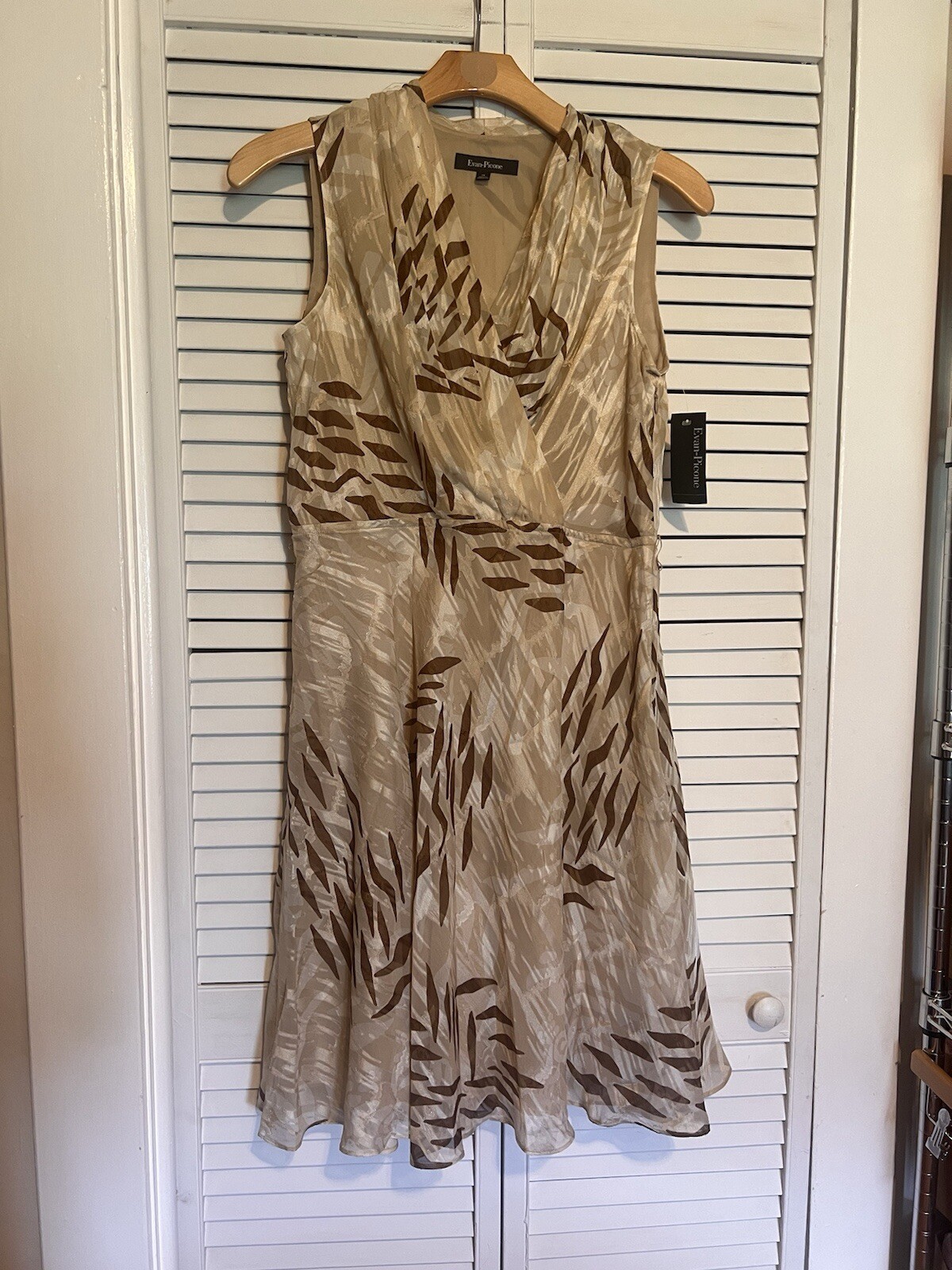 EVAN-PICONE Women’s Size 14 Dress NEW $99 Sleeveless Criss Cross Fit & Flare