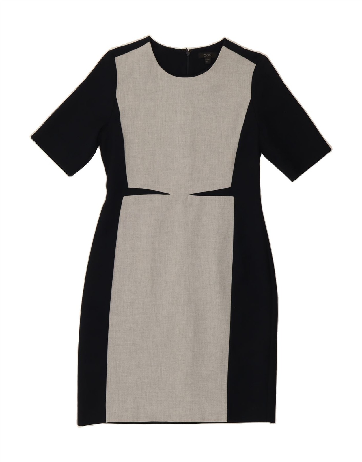 COS Womens Sheath Dress EU 40 Medium Navy Blue Colourblock CU03