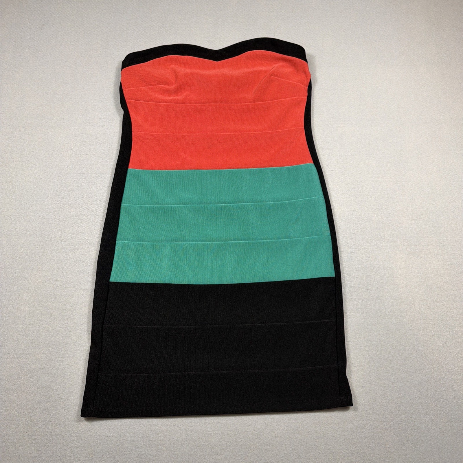 Wishes Wishes Wishes Red Green Black Halter Cocktail Dress Sweetheart Neck Sz L
