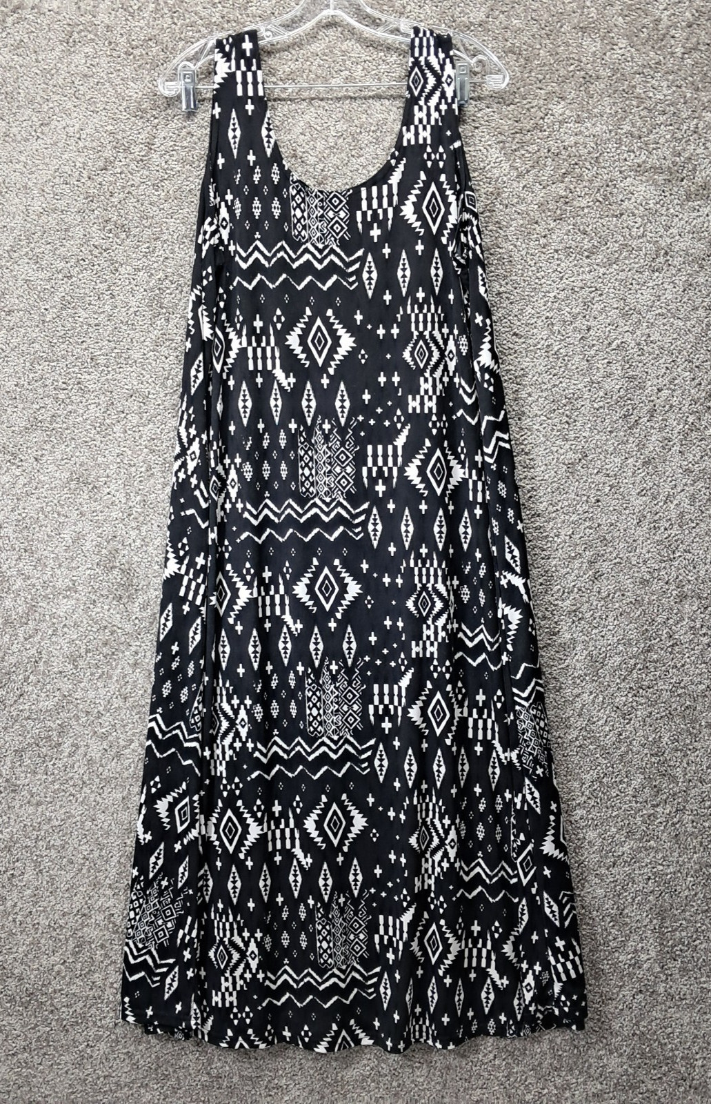 Jostar Women’s Sundress Geometric Black Measured