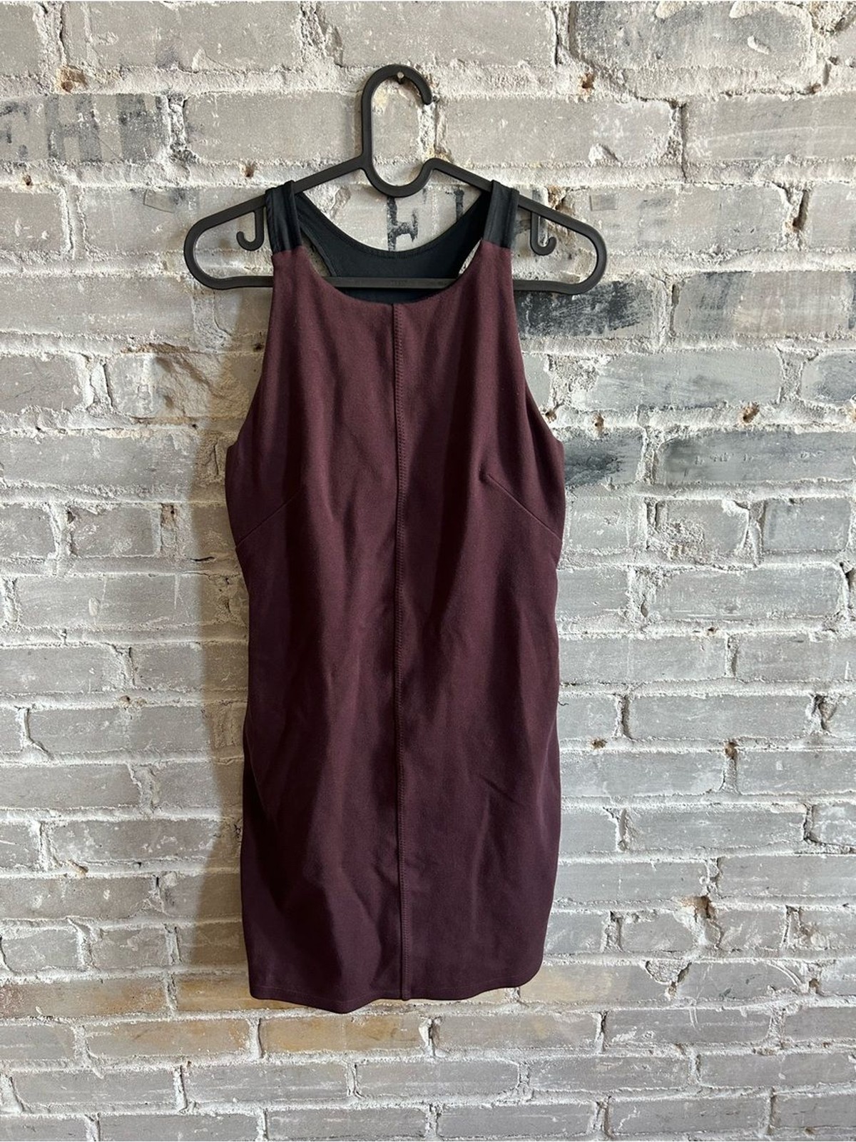Athleta High Neck Active Dress Built In Shelf Bra Plum Purple XS