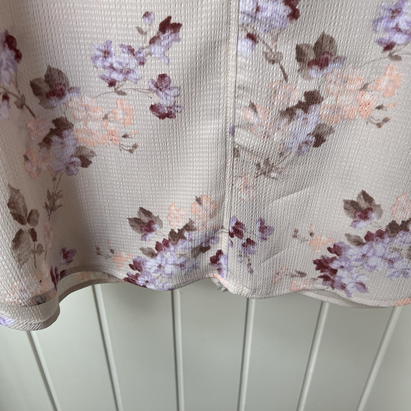 H&M Shirt Dress Women’s Large Pink Floral Button Up Maxi Mid Summer Long Sleeved