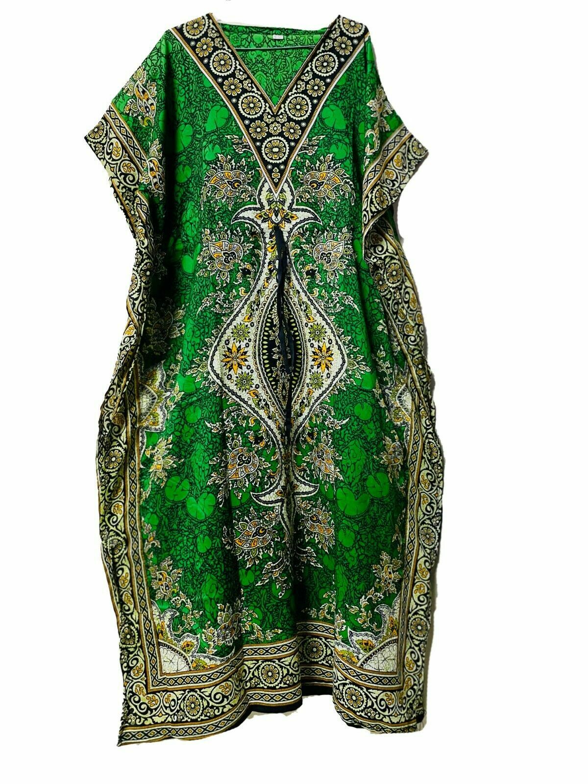 Long-Kaftan-dress-Hippy-Boho-Maxi-One-Women-india-caftan-Tunic-Dress-Night Green