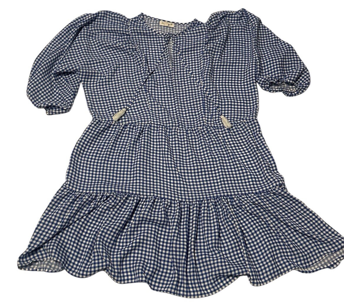 Studio B Bobeau Dress Women’s Size Large Blue White Check Ladies