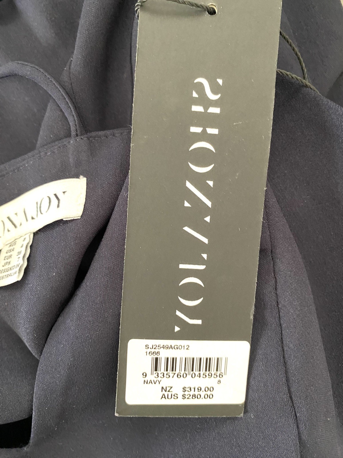 Shona Joy Cocktail Dress, Size 8, Navy, Brand New with Tags, RRP:$280