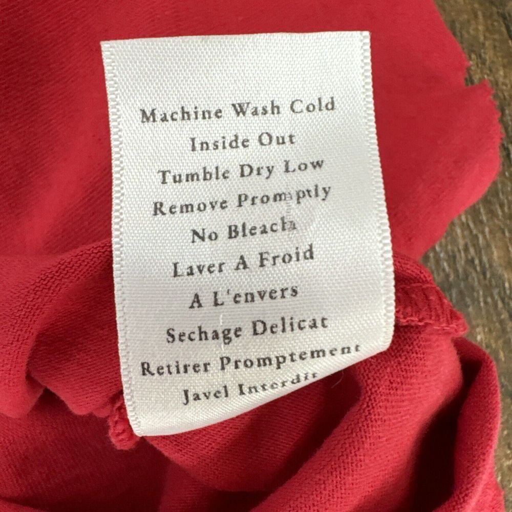 FRANK & EILEEN LAUREN HERITAGE JERSEY SHORT SLEEVE KNIT POLO SHIRT DRESS RED XS