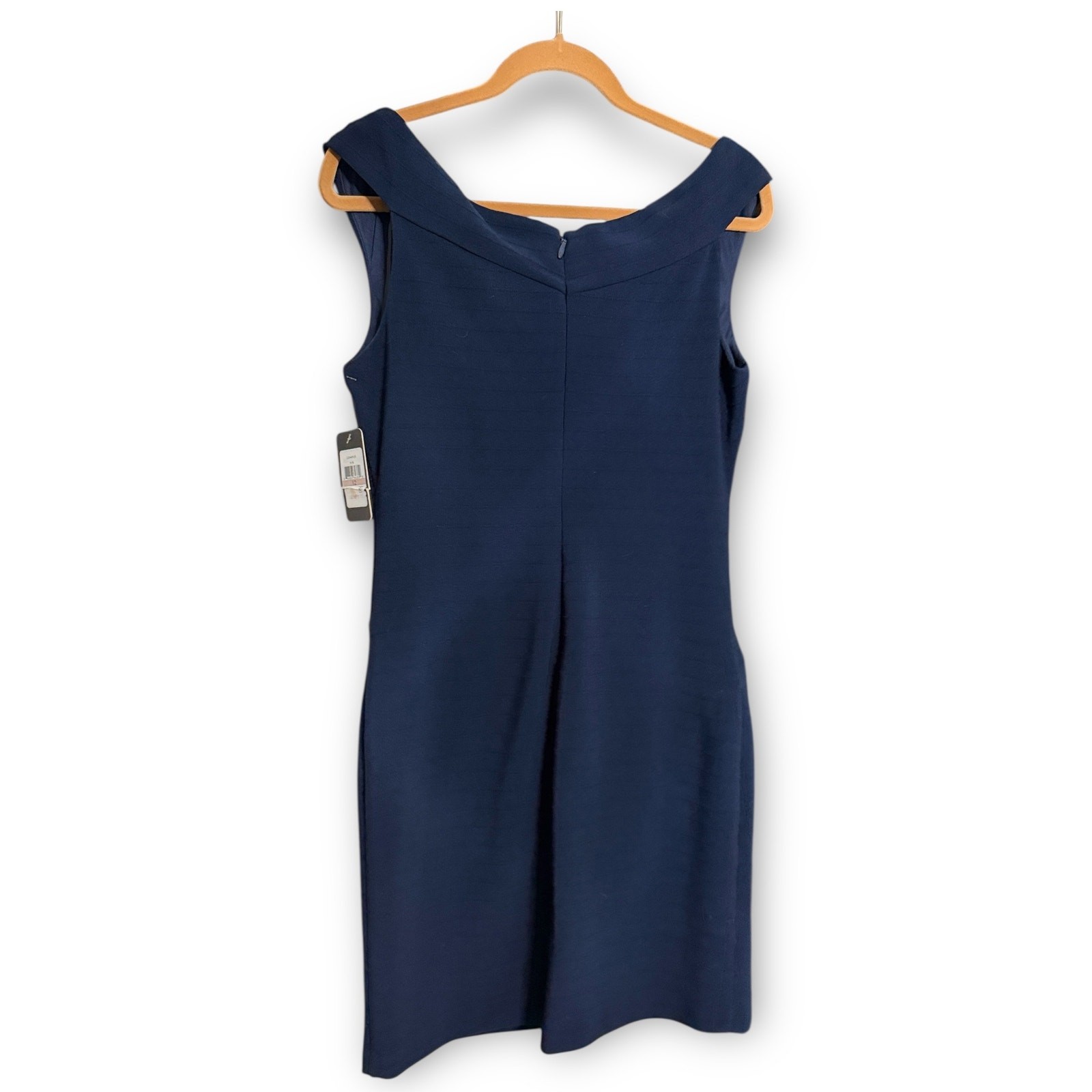 NWT GUESS Navy Asymmetrical Sheath Dress | Size 12